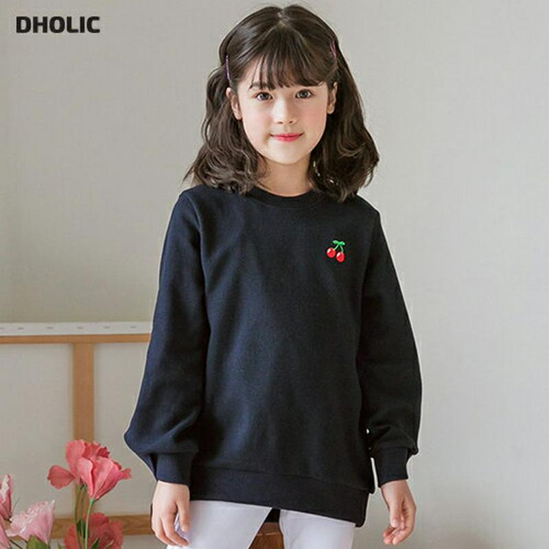 チェリースウェット・p000133 キッズ【3~8才】【tops】【トップス スウェット 長袖 ラウンドネック 綿 コットン 子供服 キッズ ジュニア 子供 こども かわいい 女の子 春】【KIDS】