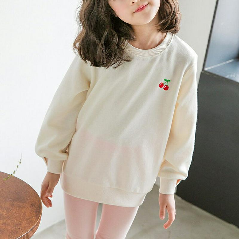 チェリースウェット・p000133 キッズ【3~8才】【tops】【トップス スウェット 長袖 ラウンドネック 綿 コットン 子供服 キッズ ジュニア 子供 こども かわいい 女の子 春】【KIDS】