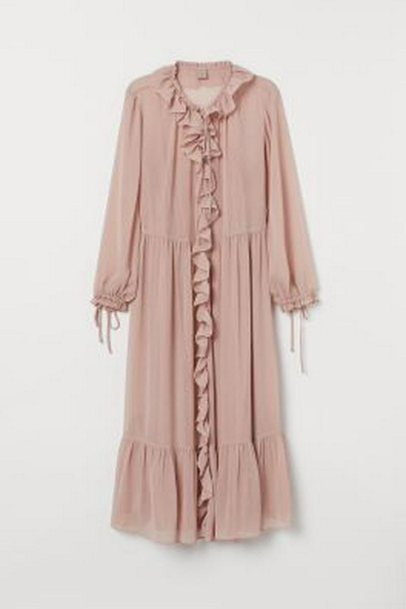 H&M+ ラッフルワイドワンピース