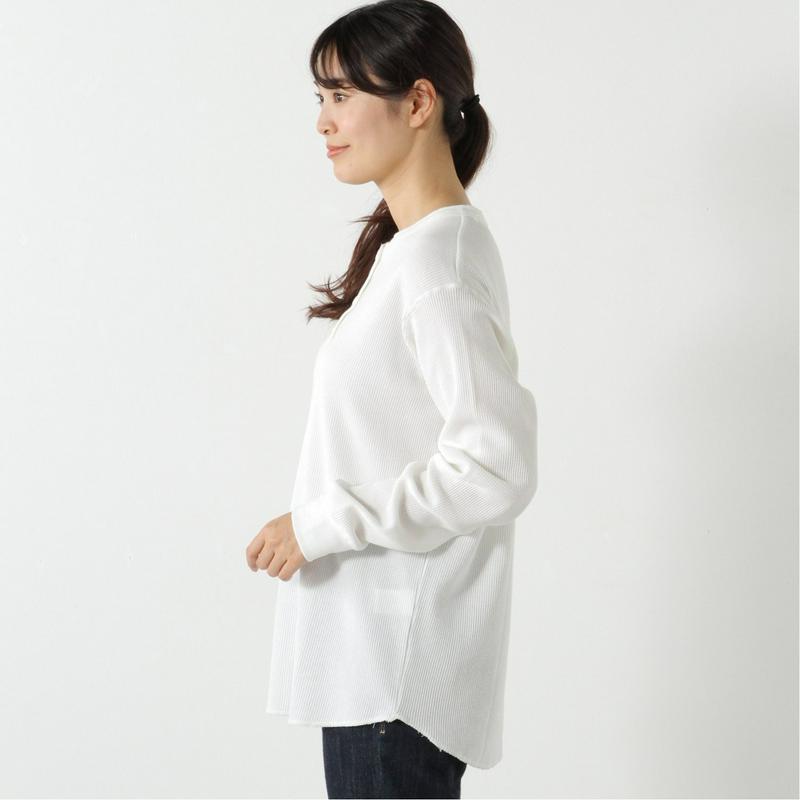 ワッフル素材のヘンリーネックＴシャツ【Ｍ～５Ｌ】