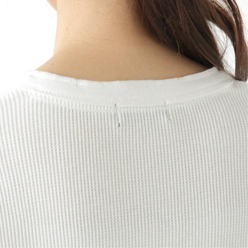 ワッフル素材のヘンリーネックＴシャツ【Ｍ～５Ｌ】