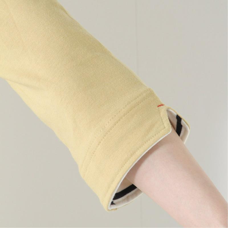 袖折り返して可愛い◎７分袖チュニックＴシャツ