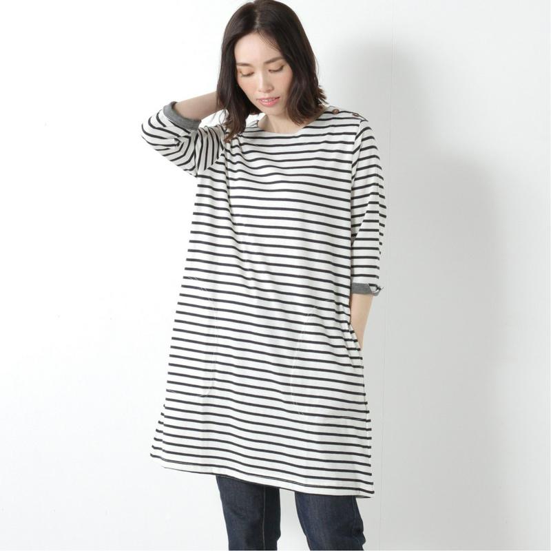 袖折り返して可愛い◎７分袖チュニックＴシャツ