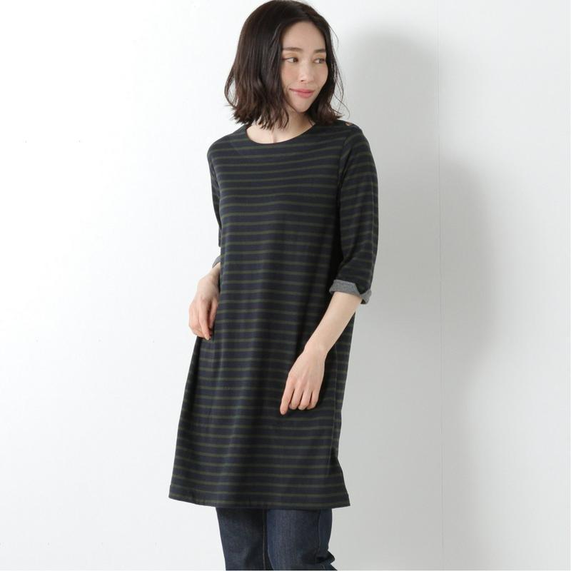袖折り返して可愛い◎７分袖チュニックＴシャツ