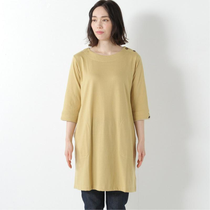 袖折り返して可愛い◎７分袖チュニックＴシャツ