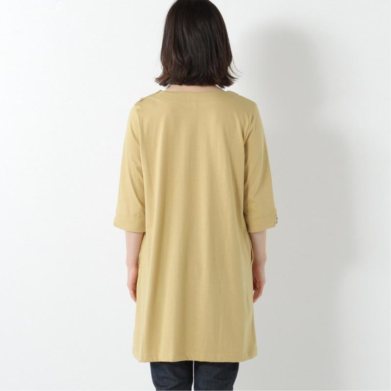袖折り返して可愛い◎７分袖チュニックＴシャツ