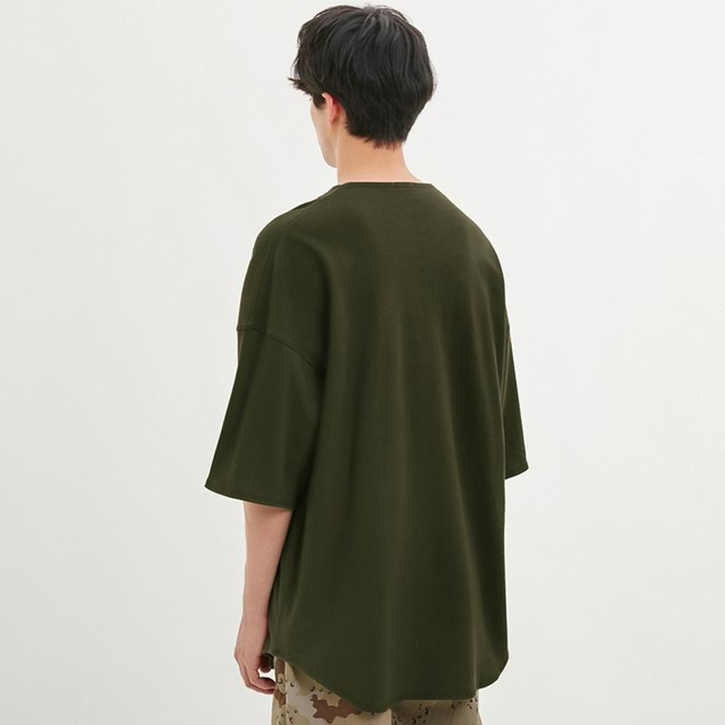 ルーズフィットT(5分袖)(キーネック)