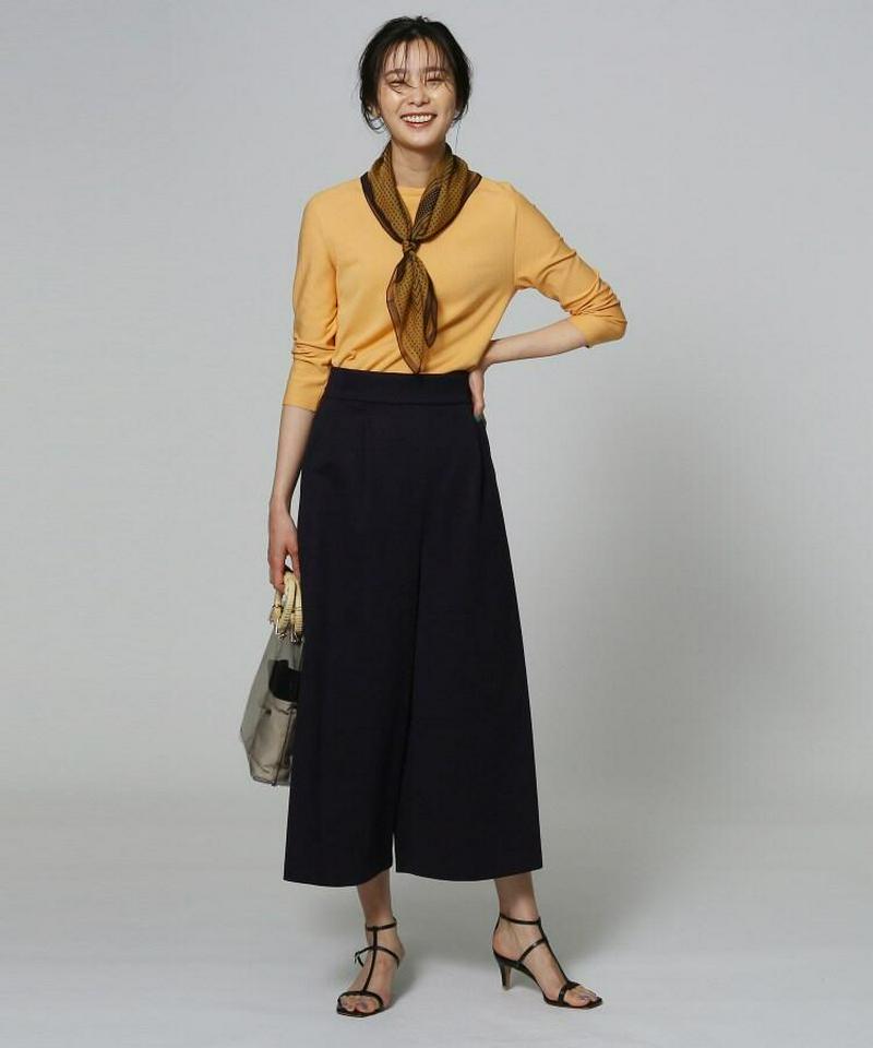 【洗える】ミラノリブワイドパンツ