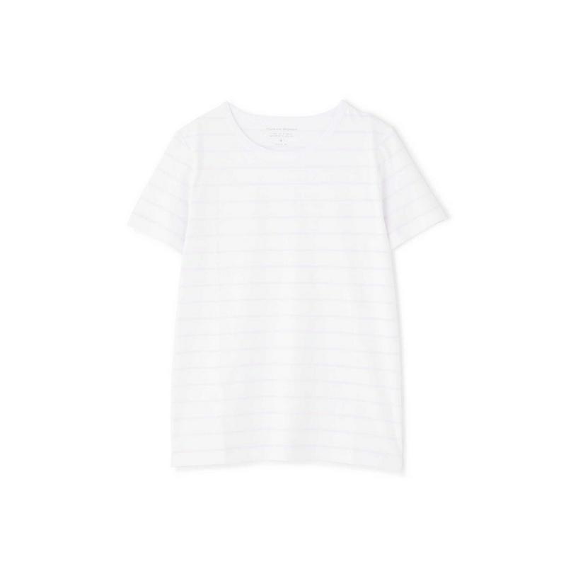新きょう綿ボーダーＴシャツ（HUMAN WOMAN／ヒューマン ウーマン）