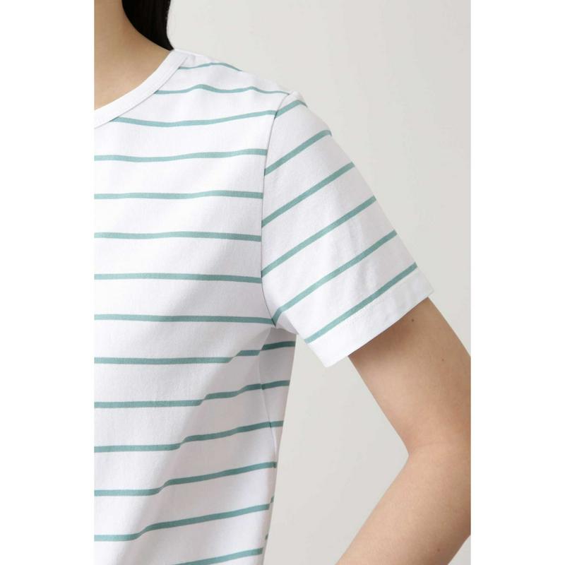 新きょう綿ボーダーＴシャツ（HUMAN WOMAN／ヒューマン ウーマン）