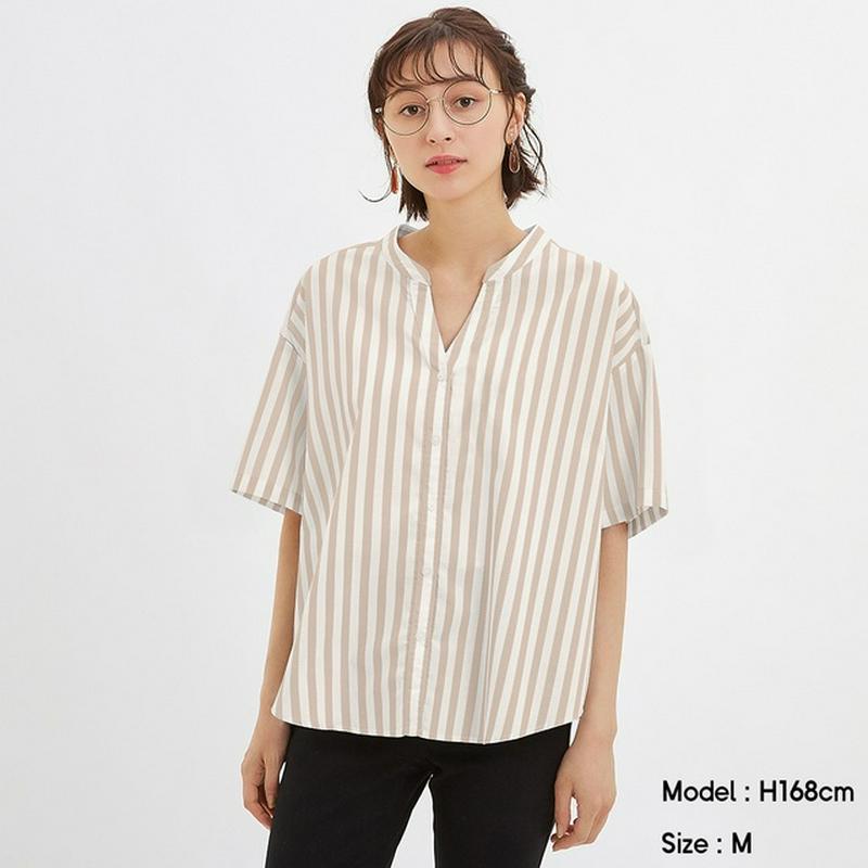 ストライプスキッパーシャツ(5分袖)JN+X
