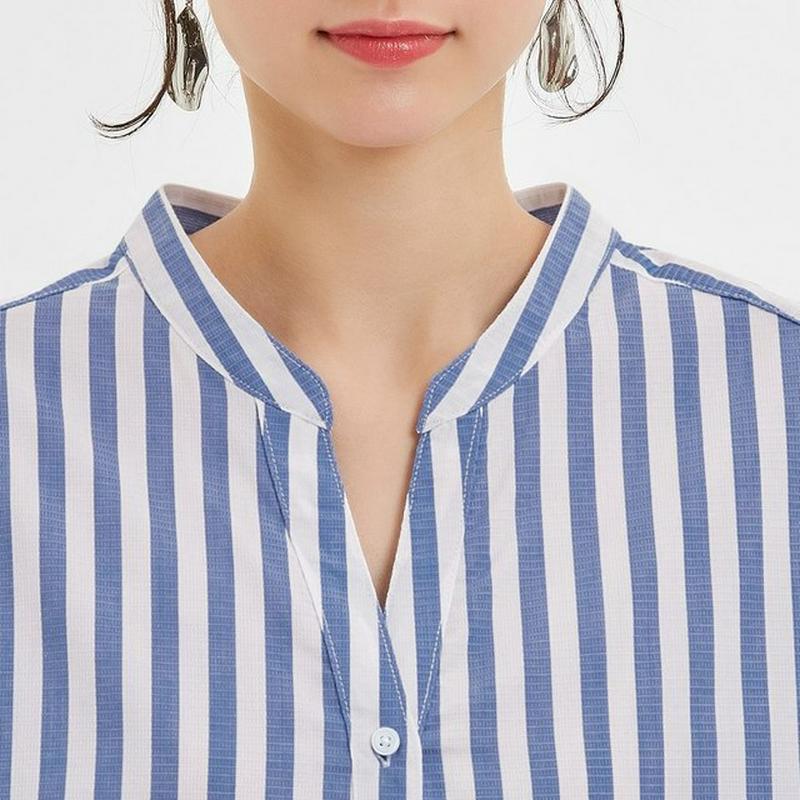 ストライプスキッパーシャツ(5分袖)JN+X