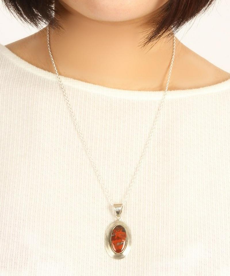 【フランス買付】レッドジャスパーネックレス
