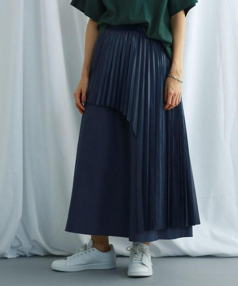 ウエストゴムアシンメトリープリーツスカート