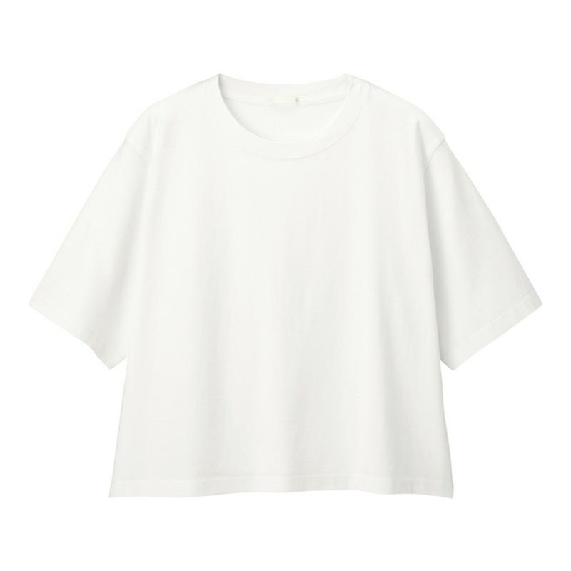 ウォッシュドクロップドT(5分袖)JN+X
