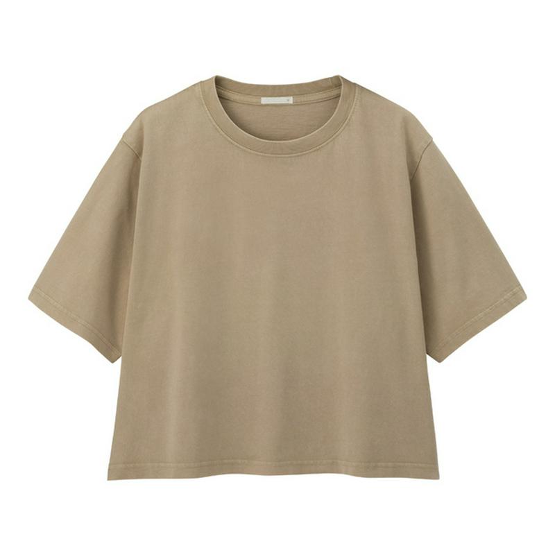 ウォッシュドクロップドT(5分袖)JN+X