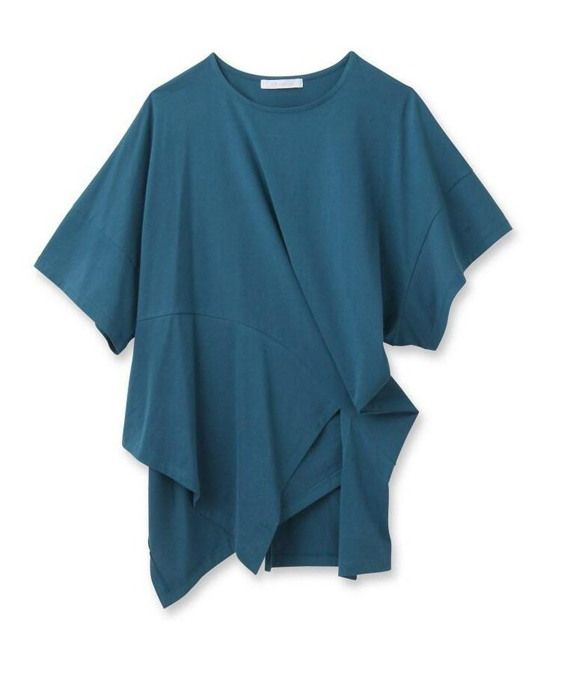 【ウォッシャブル】コットンサイドスリットデザインTシャツ