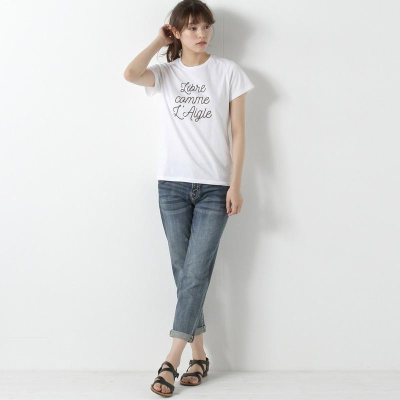 レディース　メッセージロゴ　Ｔシャツ　吸汗速乾