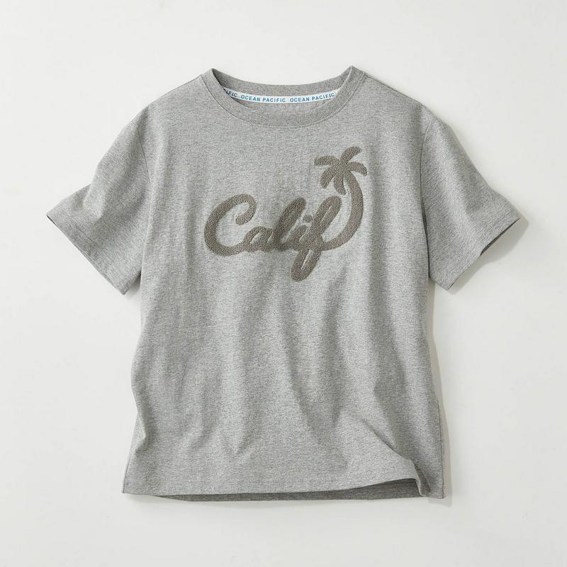 ゆったりシルエットと綿１００％で心地良い◎サガラ刺しゅう半袖Ｔシャツ
