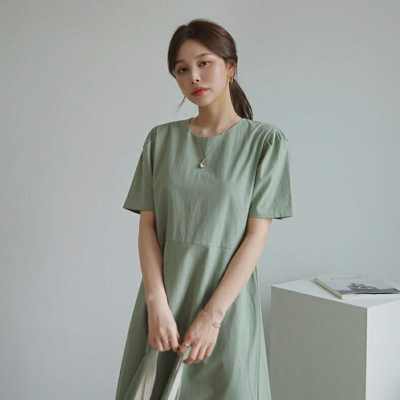 【只今10%OFF】レースヘムワンピース・全2色・b61452 レディース【ops】【ワンピース ロング ロングワンピース 半袖