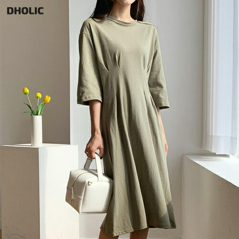 タックTシャツワンピース・全4色 t55522 レディース【ops】