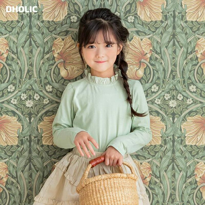 フリルハイネックTシャツ・p000039 キッズ【3~8才】【tops】【トップス Tシャツ ハイネック フリル フリルネック 