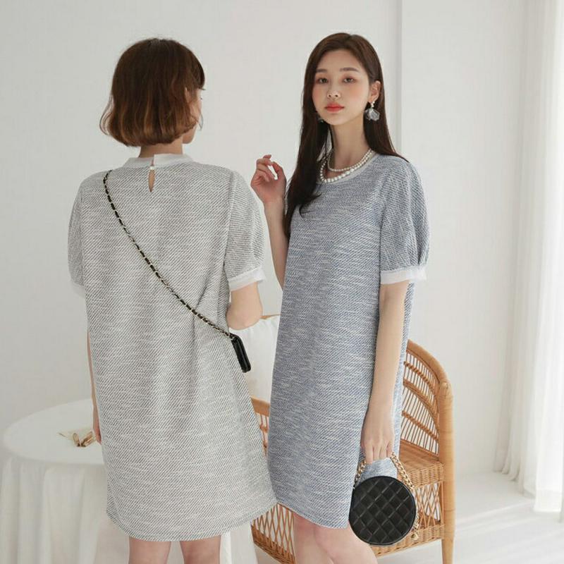 ツイードミニワンピース・全2色・b58440 レディース 【ops】【ワンピース ミニワンピース ミニ ショート丈 ラウンドネッ