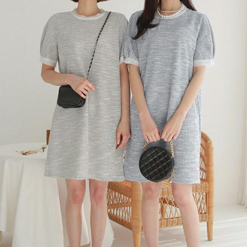 ツイードミニワンピース・全2色・b58440 レディース 【ops】【ワンピース ミニワンピース ミニ ショート丈 ラウンドネッ
