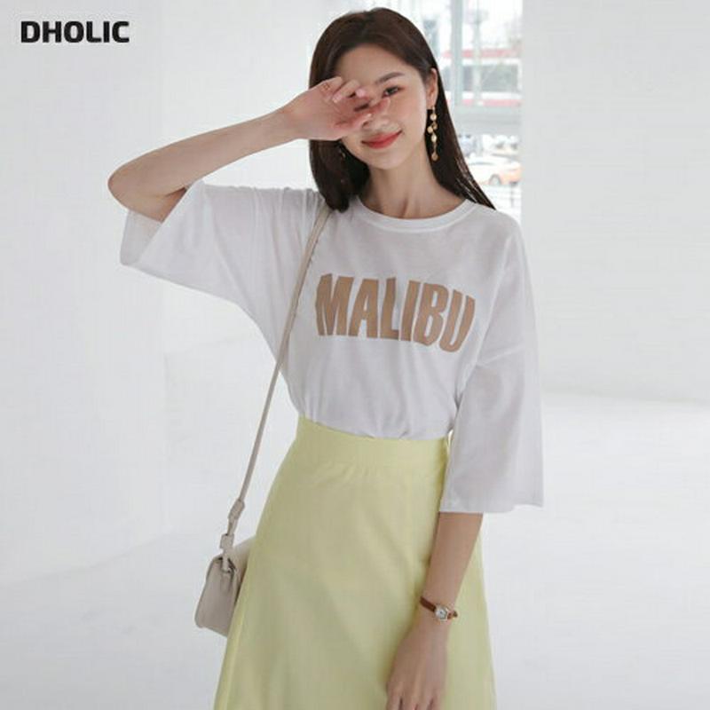 MALIBUルーズTシャツ・全3色・t58428 レディース 【tops】【トップス Tシャツ カットソー 半袖 5分袖 ラウン