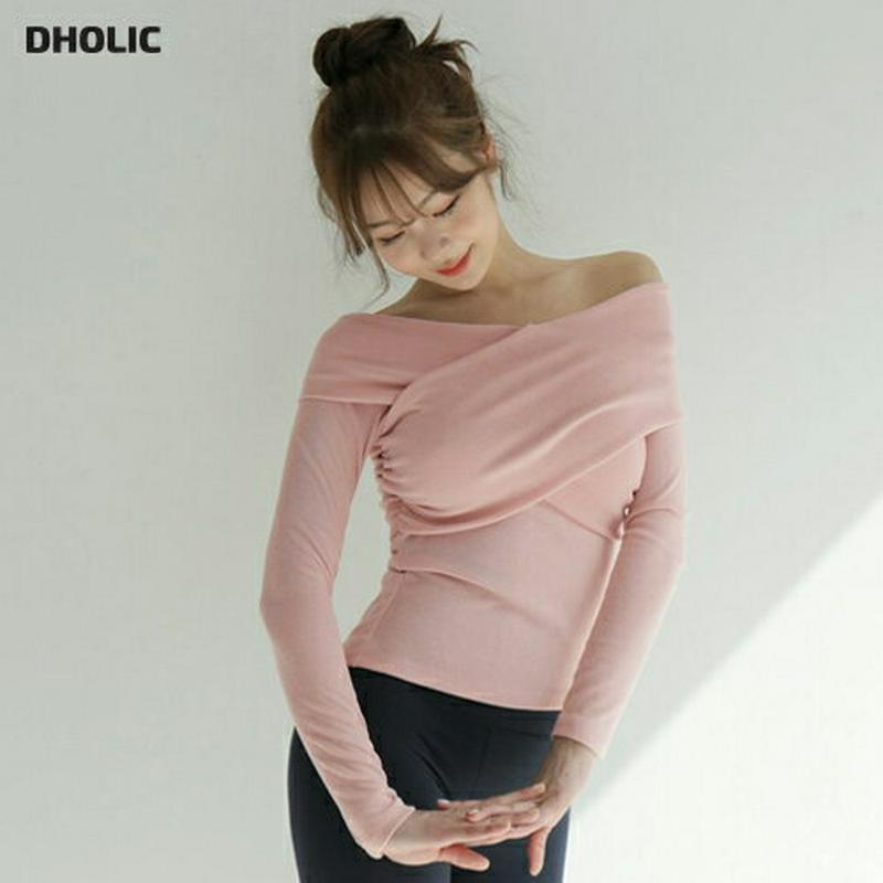 ギャザークロスTシャツ・全3色・43833 レディース 【tops】【フィットネス 運動服 ヨガウェア ジム エクササイズ スポ