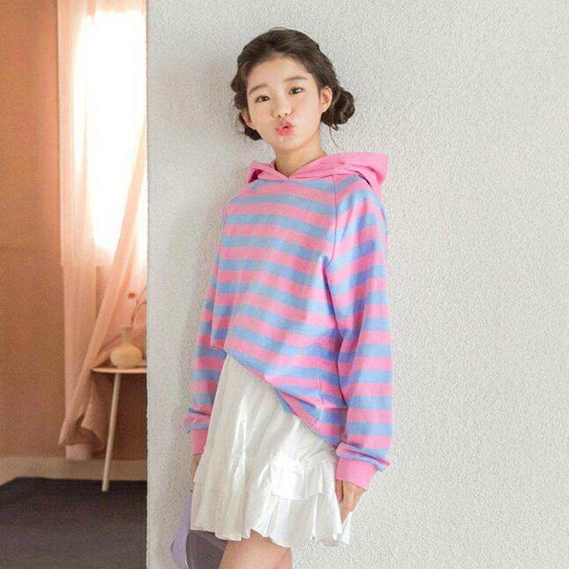 ボーダーフードTシャツ・p000164 【tops】【トップス Tシャツ フード フーディー ボーダー 柄 カジュアル 長袖 ラ