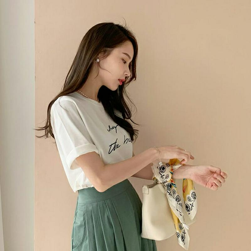 レタリングTシャツ・全4色・t61463 レディース【tops】【トップス Tシャツ レタリング ロゴ シンプル ハーフスリーブ