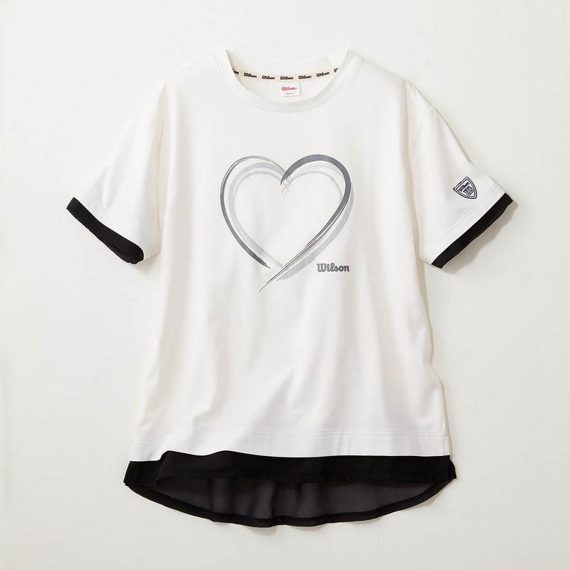 １枚でおしゃれ見せ！レイヤード風プリントＴシャツ【吸汗速乾】