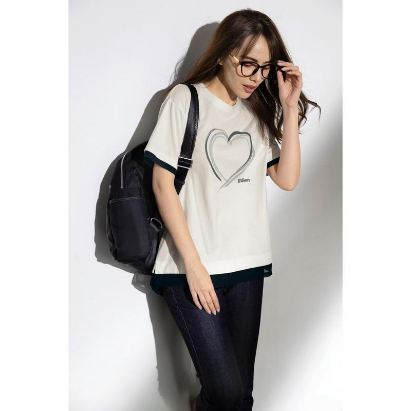 １枚でおしゃれ見せ！レイヤード風プリントＴシャツ【吸汗速乾】