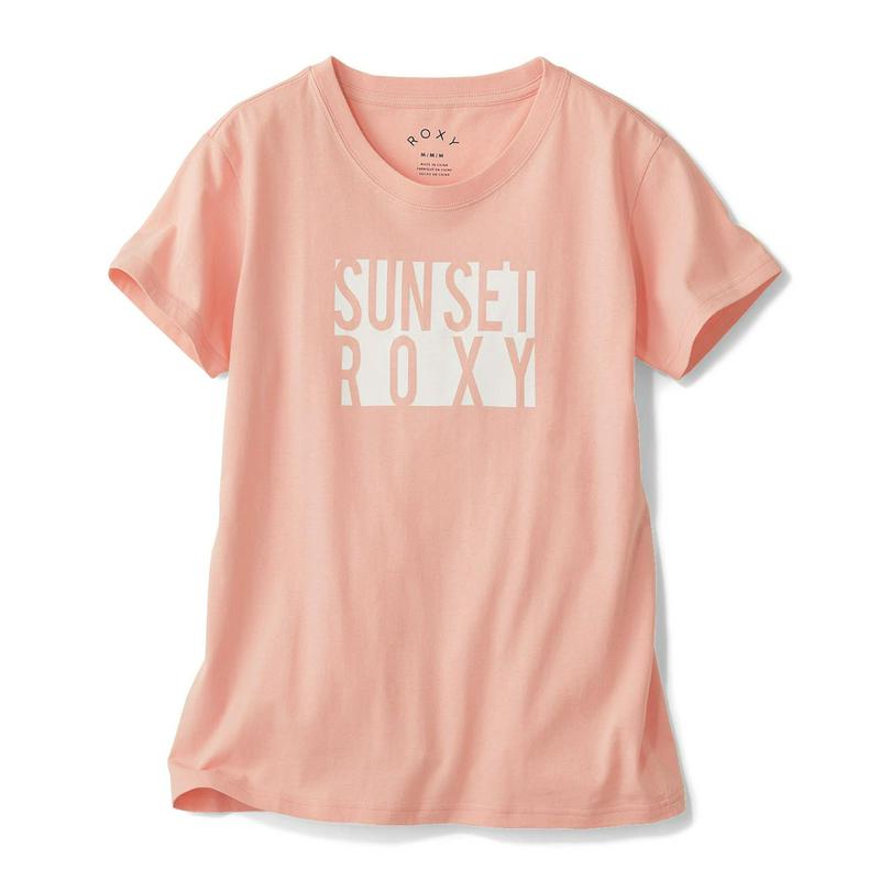 夏らしいトロピカル柄　綿１００％ロゴプリントＴシャツ