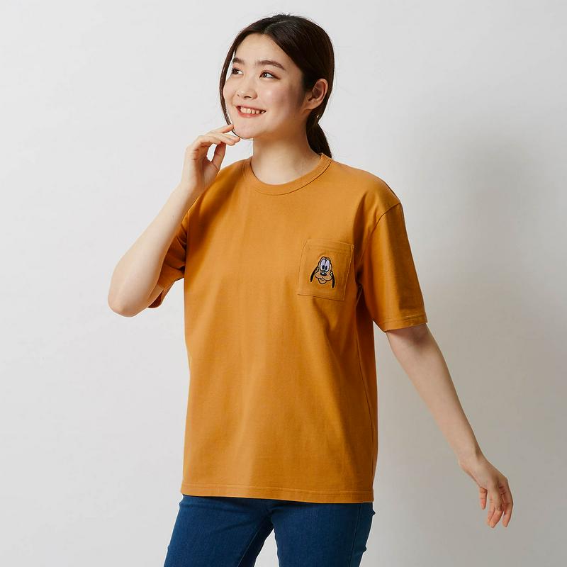 【おうちディズニー化計画】【ユニセックス】ちびカオポケットＴシャツ（選べるキャラクター）（ディズニー）