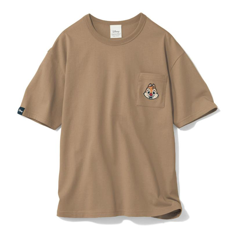【おうちディズニー化計画】【ユニセックス】ちびカオポケットＴシャツ（選べるキャラクター）（ディズニー）