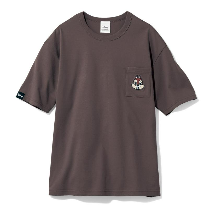 【おうちディズニー化計画】【ユニセックス】ちびカオポケットＴシャツ（選べるキャラクター）（ディズニー）
