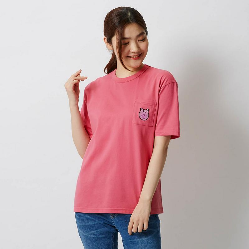 【おうちディズニー化計画】【ユニセックス】ちびカオポケットＴシャツ（選べるキャラクター）（ディズニー）