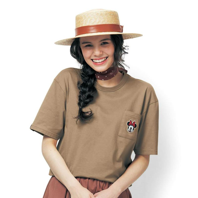 【おうちディズニー化計画】【ユニセックス】ちびカオポケットＴシャツ（選べるキャラクター）（ディズニー）