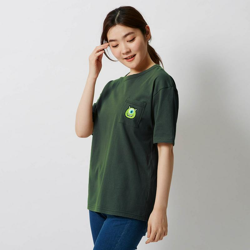 【おうちディズニー化計画】【ユニセックス】ちびカオポケットＴシャツ（選べるキャラクター）（ディズニー）