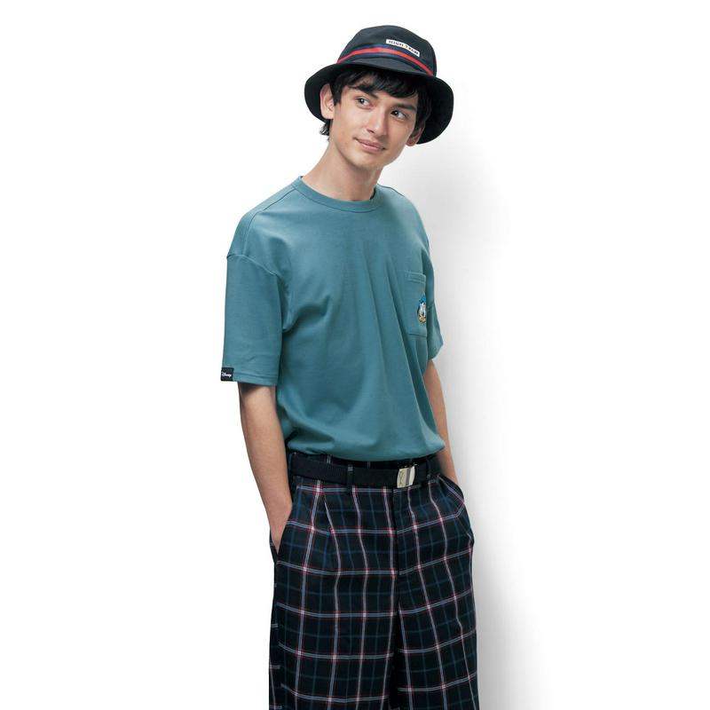 【おうちディズニー化計画】【ユニセックス】ちびカオポケットＴシャツ（選べるキャラクター）（ディズニー）