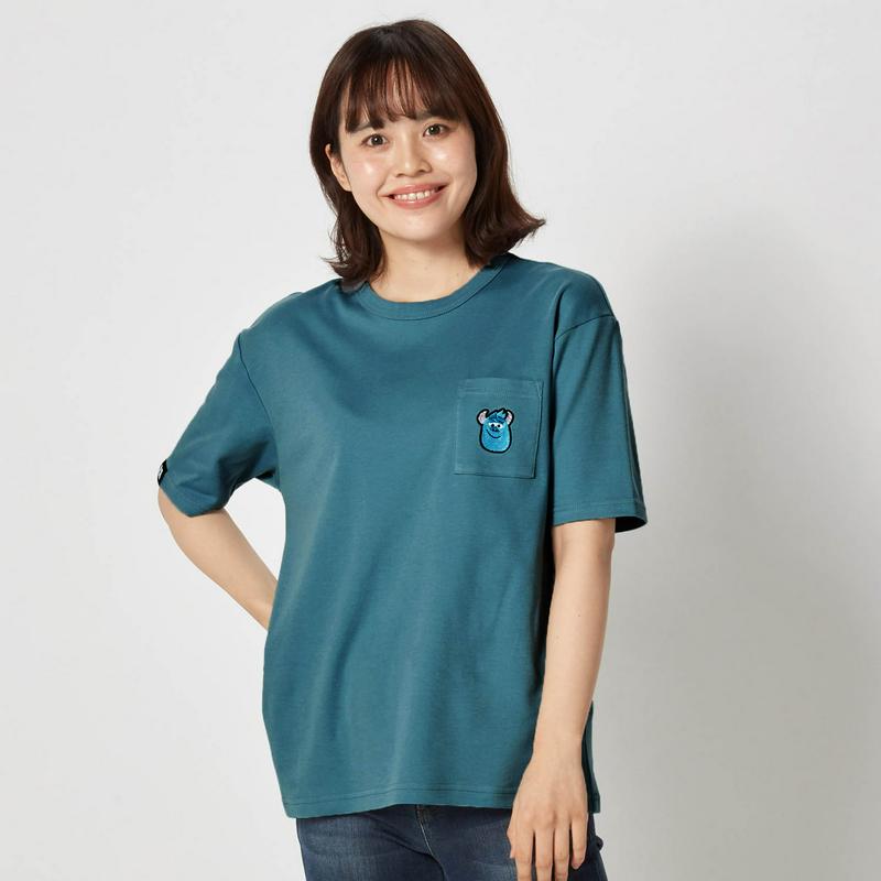 【おうちディズニー化計画】【ユニセックス】ちびカオポケットＴシャツ（選べるキャラクター）（ディズニー）