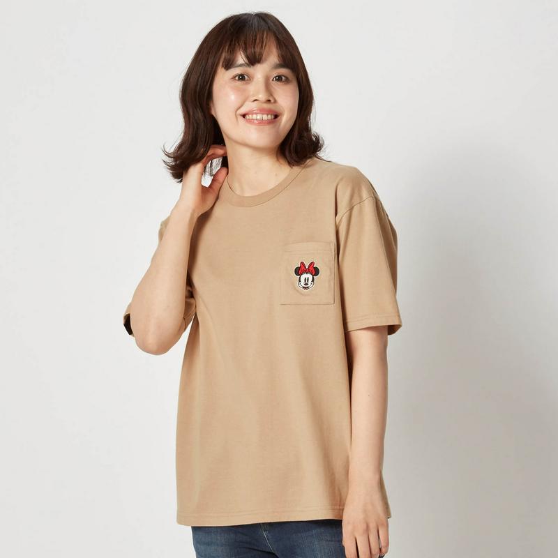【おうちディズニー化計画】【ユニセックス】ちびカオポケットＴシャツ（選べるキャラクター）（ディズニー）