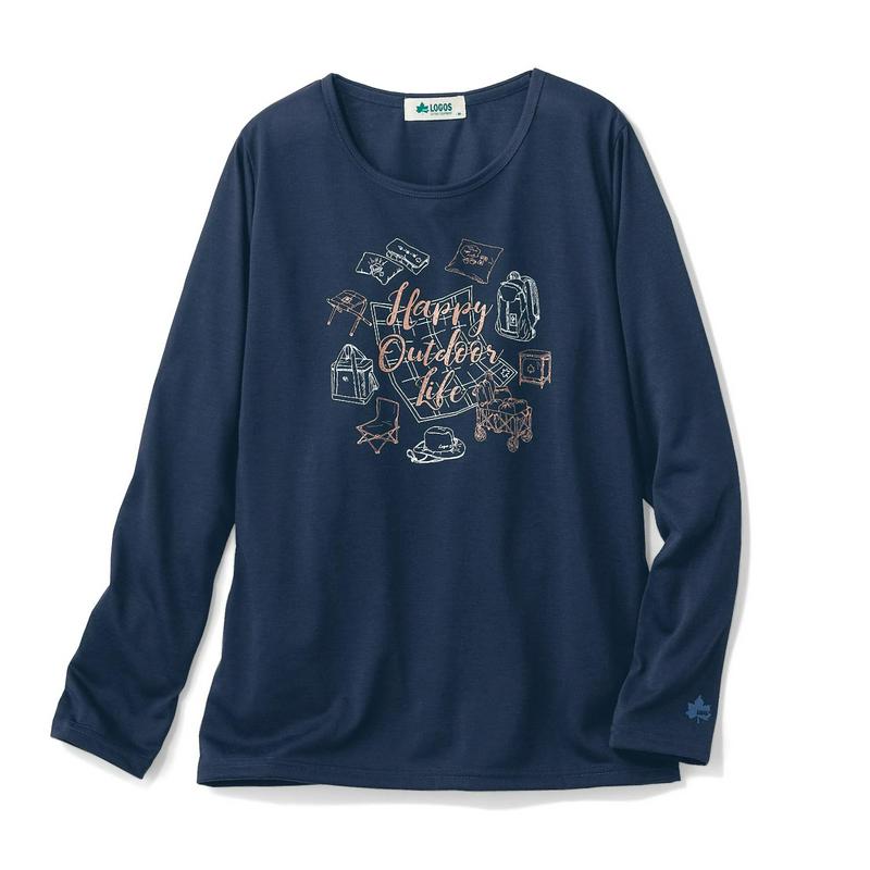 長袖プリントＴシャツ【吸汗速乾・ＵＶケア】（ロゴス/LOGOS）