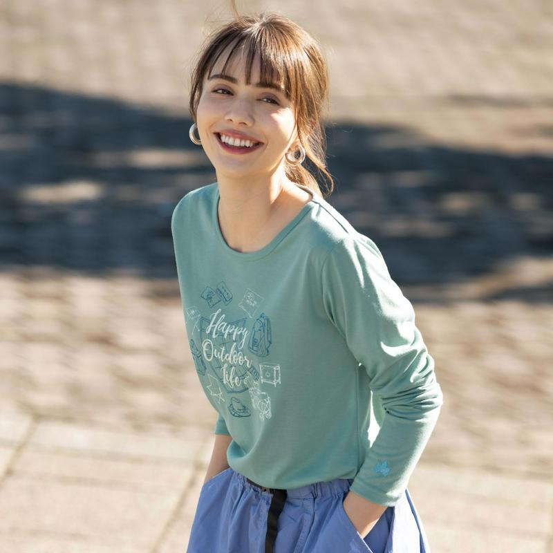 長袖プリントＴシャツ【吸汗速乾・ＵＶケア】（ロゴス/LOGOS）