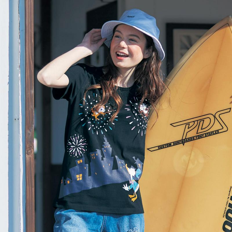 【ディズニー夏じたく♪】プリントＴシャツ（選べるキャラクター）