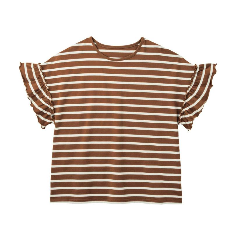 【レディース】袖フリルＴシャツ（ジータ／GITA basic）