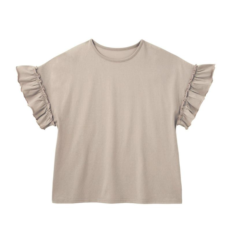 【レディース】袖フリルＴシャツ（ジータ／GITA basic）