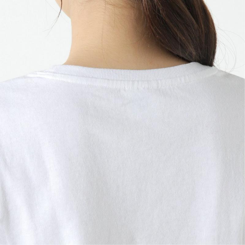 レディース　袖刺繍クルーネック長袖Ｔシャツ